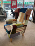 Patchwork High seat fireside chair [sale]