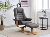 Palermo Swivel Chair with Stool